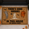 Personalized There's Some Horrors In This House Funny Ghost Doormat - Gift For Halloween HO82 903146