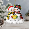 Personalized Snowman Couple 3D Effect Acrylic Christmas Ornament LM32 669863