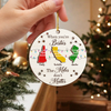 Personalized State To State Wood Ornament Family Long Distance Christmas Gift CH07 899014