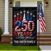 Custom Family Name US 250 Years 1776–2026 Patriotic Jets Garden Flag LM32 669177