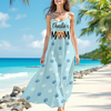 Custom Dog Photo - Dog's Mom Women's V-Neck Cami Maxi Dress HA75 892244