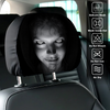 Ghost Face Car Headrest Covers, Scary Face Printing Auto Seat Universal Elastic HO82 903192