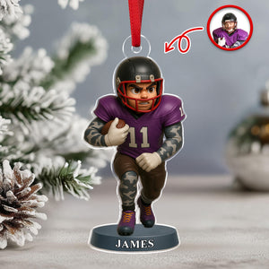 Custom Photo American Football 3D Effect Figure Art Acrylic Ornament Gifts For Sports Lovers HA75 897436