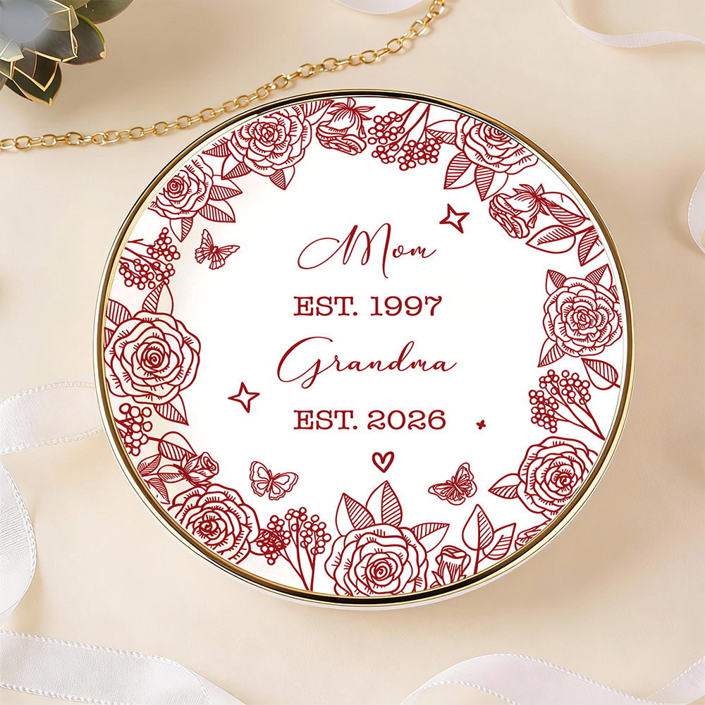 Personalized Mom Grandma Est Jewelry Ring Dish Gift For Mother's Day LM32 899255