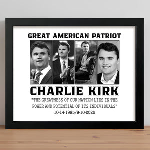 Great America Patriot Prayers Up for Charlie Kirk Memorial Picture Frame HO82 65742