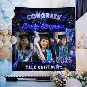 Custom Photo Class of 2025 Graduation Party Backdrop For Grad Party Decorations HO82 893534