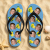 Custom Photo Tropical Summer Pattern Flip Flops - Personalized Beach Gift CH07 911604