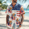 Custom Dog Cat Photo American Flag Hawaiian Shirt 4th of July Gift CH07 896110
