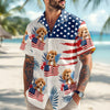 Custom Dog Cat Photo American Flag Hawaiian Shirt 4th of July Gift CH07 896110