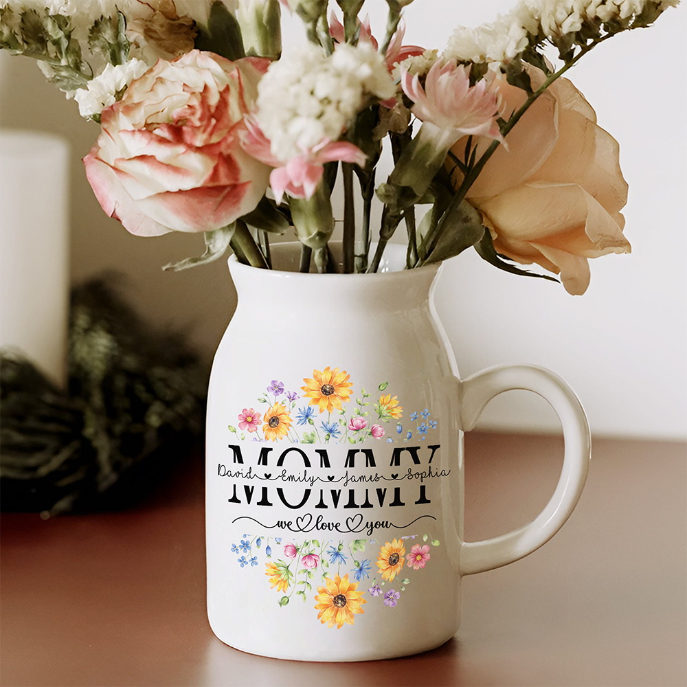 Custom Name We Love You Mom Flower Vase Gift For Mom CH07 911178