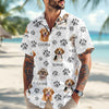 Custom Dog Photo With Paw Pattern Hawaii Shirt For Dog Lover TH10 894077