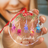 My Grandkids Handprints - Personalized Circle Glass Ornament LM32 895897