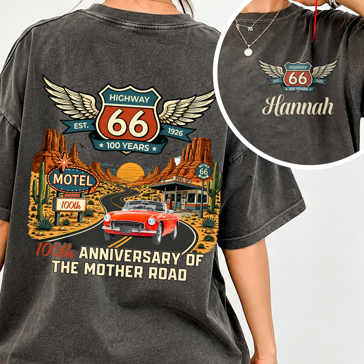 Route 66 100th Anniversary The Mother Road Back & Front Comfort Shirt Car Lover Gift CH07 911724