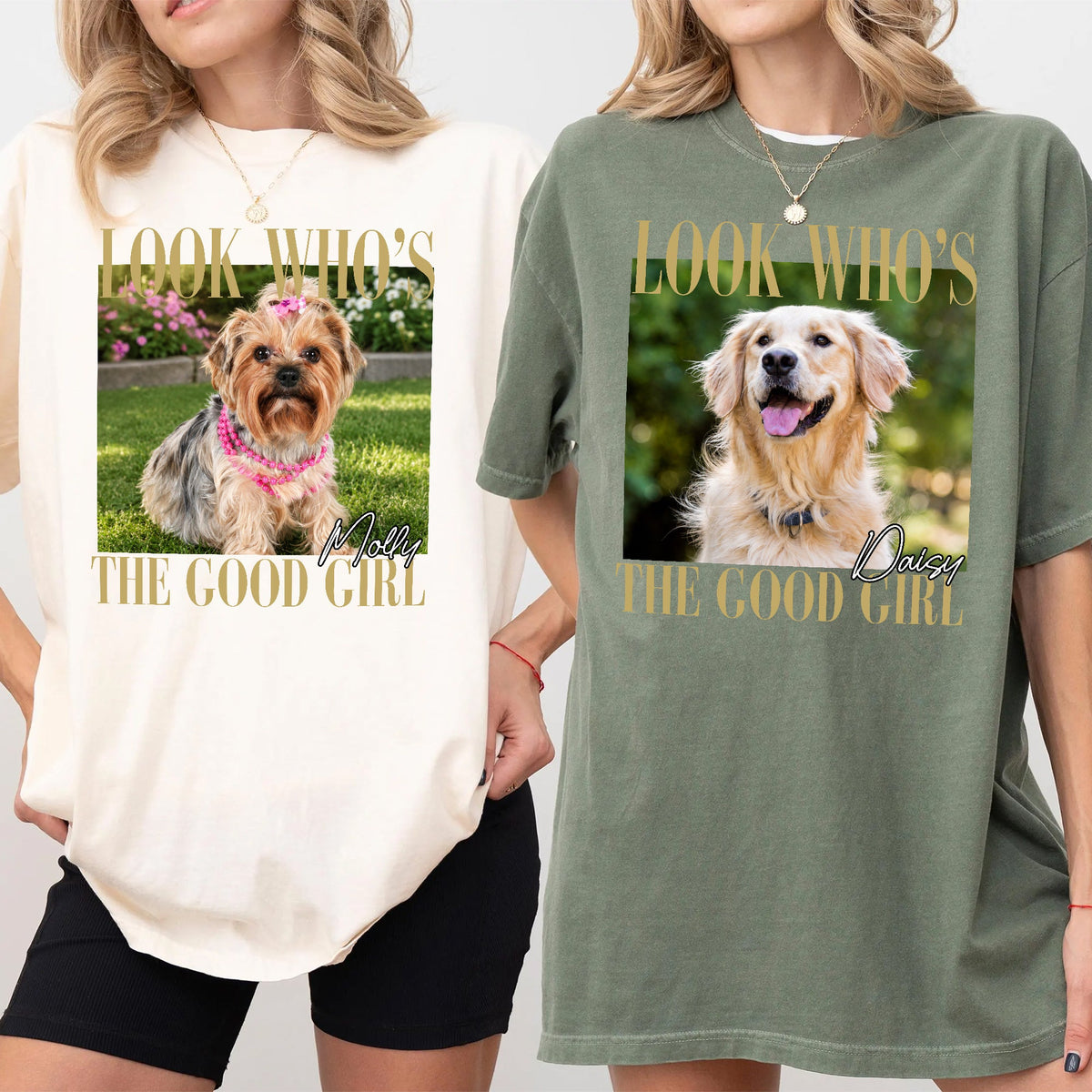 Custom Dog Cat Photo Look Who's The Good Boy, Good Girl Comfort Shirt LM32 669603