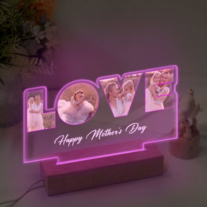 Custom Love Photo Happy Mother's Day Acrylic LED Night Light TH10 892601