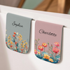 Personalised Watercolor Birth Flower Leather Magnetic Bookmark Gift for Book Lovers LM32 899393