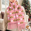 Custom Face Photo With Icon Wool Scarf Christmas Gift For Dog Lovers LM32 897479
