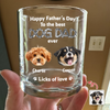 Custom Photo Happy Father's Day To The Best Dog Dad Ever Rock Glass HA75 921388