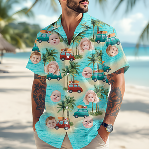 Custom Cute Face Island Vacation Summer Vibe Hawaiian Shirts LM32 893487