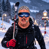 Funny Old Man Face 3D Ski Mask, 3D Novelty Balaclava for Skiing & Snowboarding CH07 180762