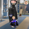 Custom Kid Photo Racing Into Adventure Personalized Kid Water Bottle Back to School Gift HA75 921744