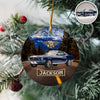 Vintage Route 66 - Personalized Car Photo Ceramic Ornament HA75 897256