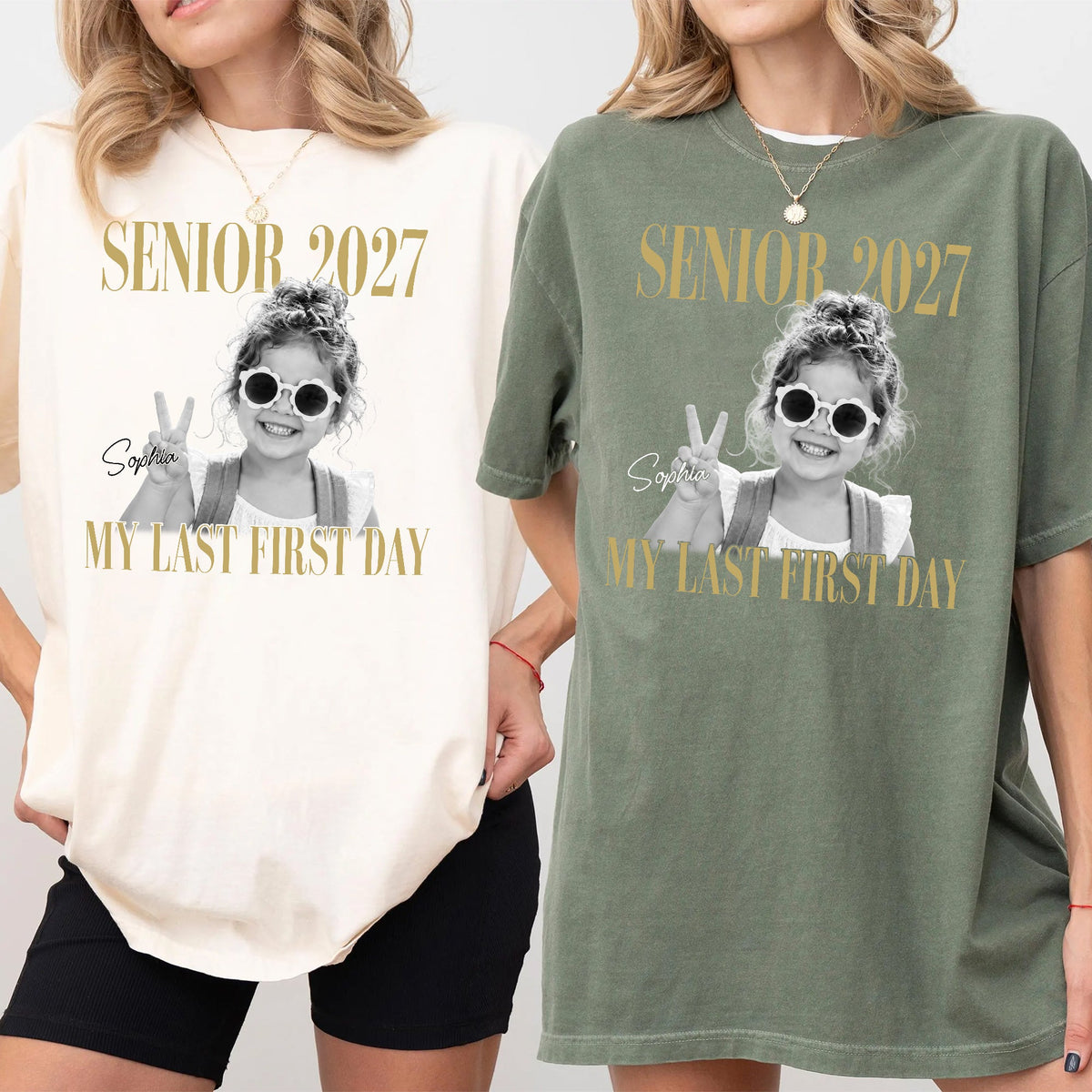 Custom Photo Senior 2027 My Last First Day Comfort Shirt - Personalized Back to School Gift HA75 922058