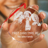 Custom Family Photo And Name Engraved Glass Ornament For Christmas TH10 894277