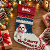 Custom Dog Photo Funny Christmas Stocking HO82 903756