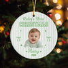 Custom Baby Photo Baby’s First Christmas 2026 Ceramic Ornament CH07 180576