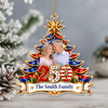 Personalised Family Photo Christmas Tree Acrylic Ornament US 250th Anniversary LM32 669989