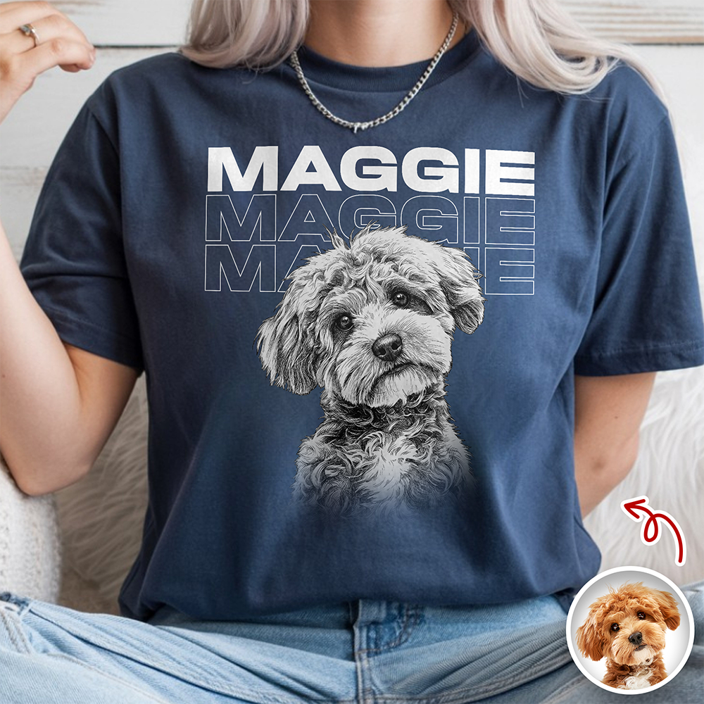 Custom Name & Photo Vintage Style Comfort Shirt Gift For Pet Lovers LM32 669423