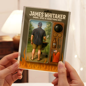 Grilling Master Dad Grandpa Man Realistic Figure Style Acrylic Block Plaque Personalized Gift For Father's Day HO82 893812