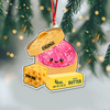 Custom Name Glitter Rainbow Dumpling Squishy Acrylic Ornament, Cute Christmas Keepsake LM32 670083
