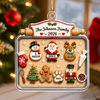Custom Family & Pet Christmas Cookie Tray Acrylic Ornament, Personalized Holiday Keepsake TH10 171145