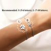 Personalized Pet Name Paw Print Bracelet, Minimalist Dog Cat Paw Jewelry LM32 669429