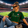 Personalized Women's Mexico World Football Jersey Crop Tee For Sport Lovers HA75 921794