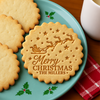 Personalized Family Name Merry Christmas With Flying Santa Cookie Stamp - Holiday Baking Gift For Family HA75 919636