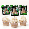Custom Photo Class of 2026 Glitter Graduation Cupcake Toppers, Personalized Party Decorations CH07 895598