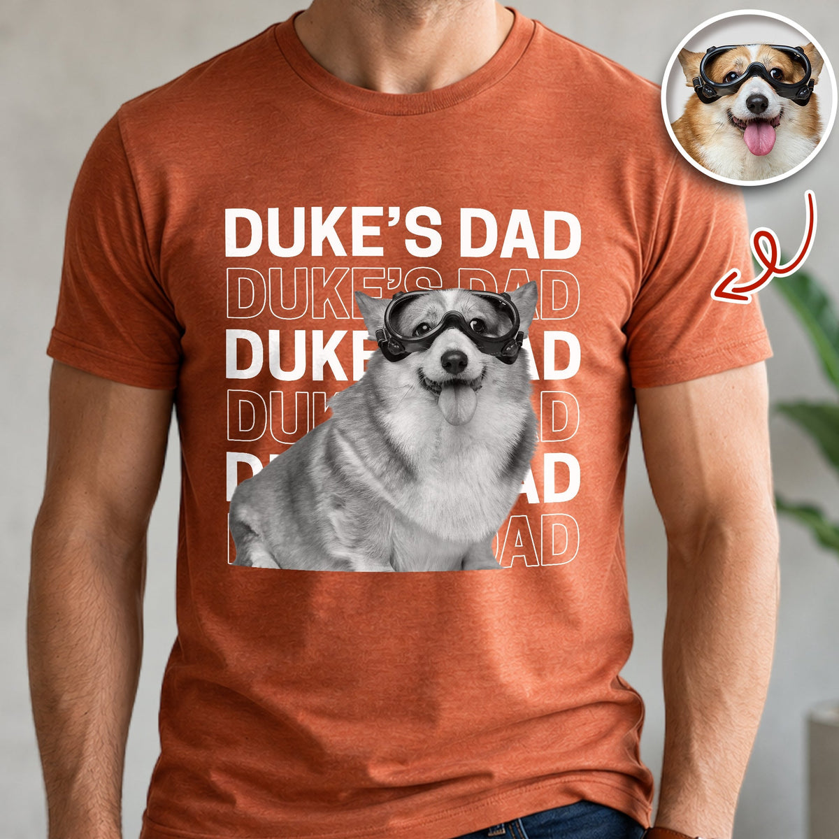 Custom Dog Cat Photo Dad, Mom Comfort Shirt HO82 902702