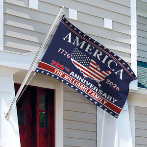 Personalized Family Name America 250th Anniversary Banner House Flag LM32 897751