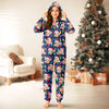 Custom Human Face Photo With Colorful Christmas Lights Onesie Pajamas HO82 900188