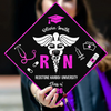 Personalized Nurse Class of 2026 RN Grad Graduation Cap Topper CH07 910892