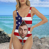 Custom Face Funny Swimsuit America Flag Beach Gift LM32 899959