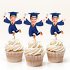 Custom Funny Face Graduation Decoration Cupcake Toppers HA75 920066