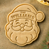 Personalized Family Name Santa Cookie Cutter and Stamp, Personalized Holiday Baking Gift CH07 181150