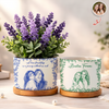 Custom Photo Pencil Sketch Soul Sister Toile Style Plant Pot – Personalized Gift for Besties HA75 921936