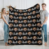 Custom Puppy Photo The Dog Father With Pawprints Design - Personalized Blanket LM32 897281