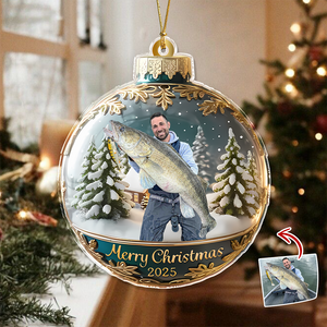 Custom Photo Acrylic Ornament Personalized Christmas Gifts For Fishing Lovers HA75 898380