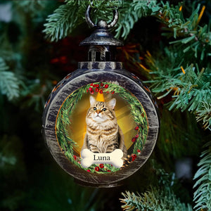 Custom Cat Photo - Personalized Custom Candlelight Lantern Ornament For Cat Lovers HO82 894938